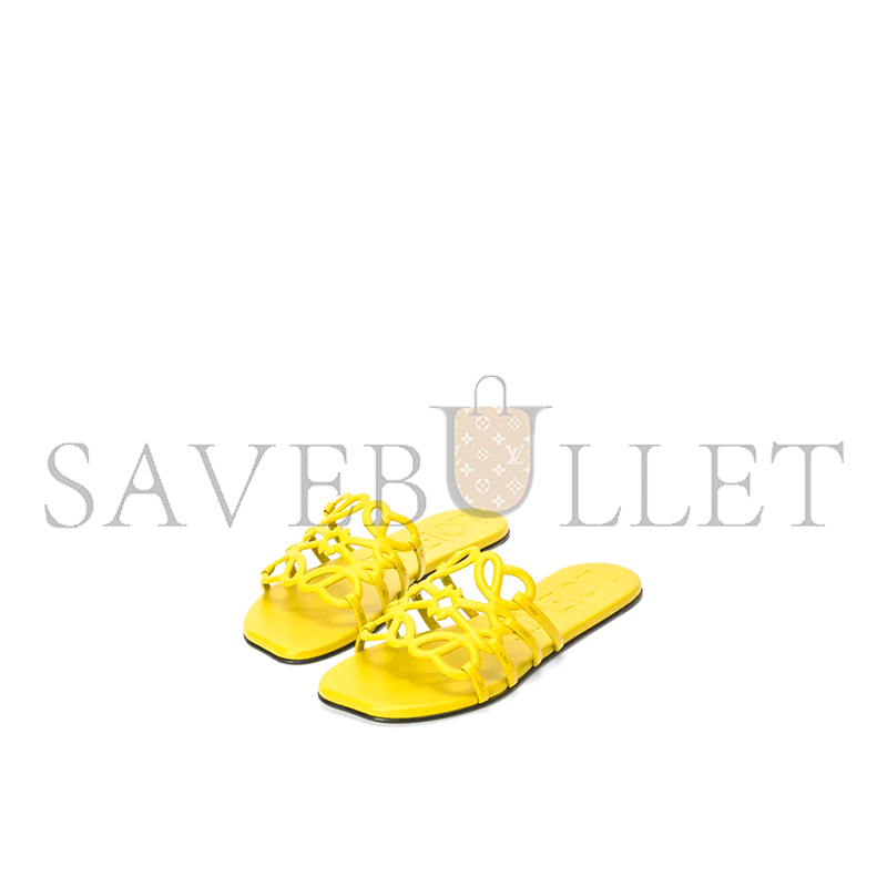 L0ew* petal anagram slide in soft calfskin llsp465x08-8100